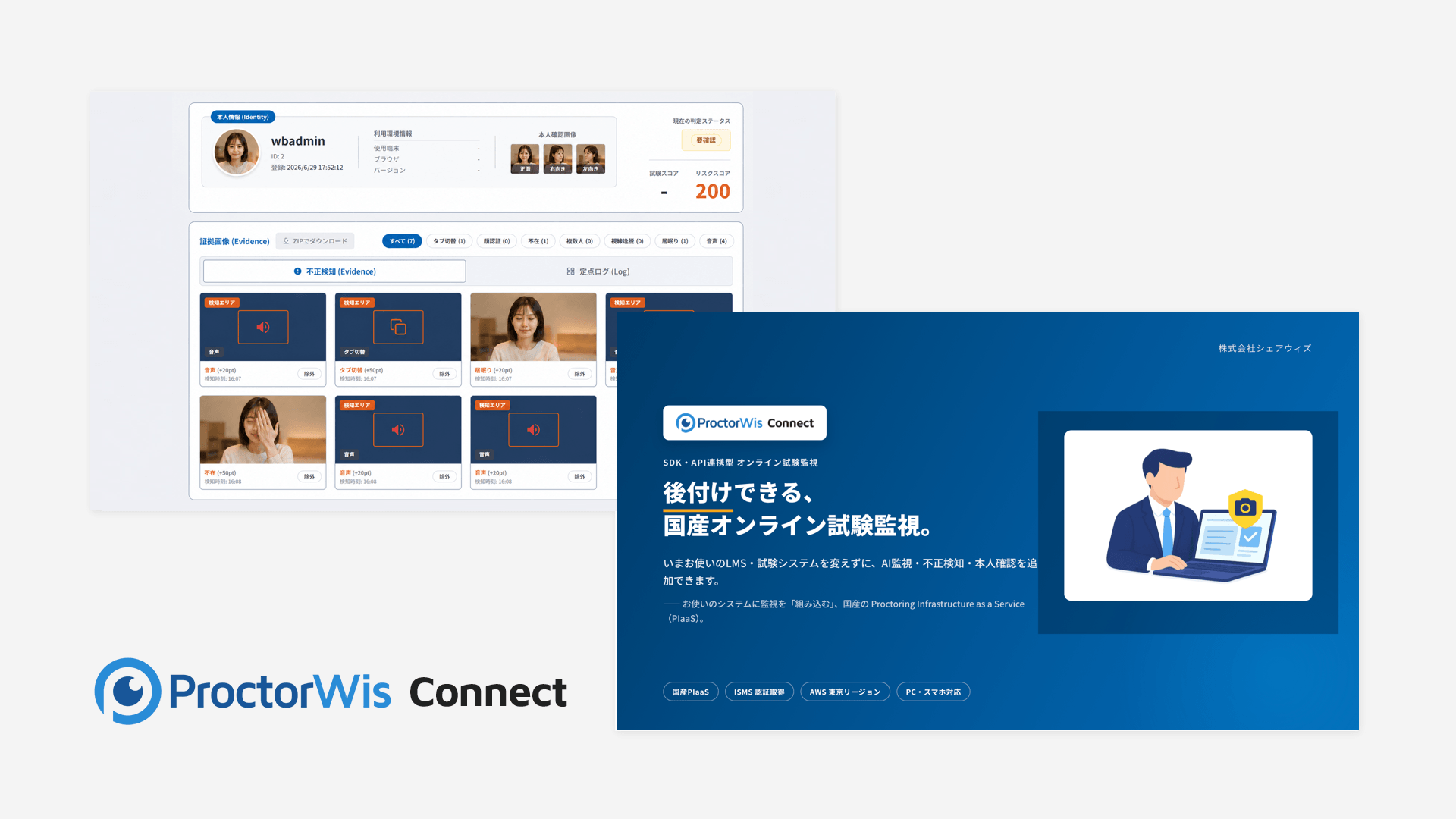 ProctorWis Connect 連携説明資料のイメージ